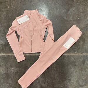 Pink Lululemon Define Jacket & Align Leggings Set – Size 6